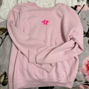 Pink floral sweatshirt